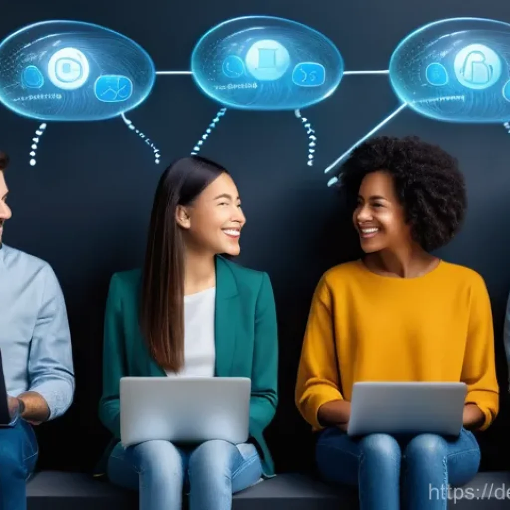 AI 기반의 고객 행동 분석 시스템 구축하기 - **Prompt:** A dynamic, high-tech illustration visualizing "AI-based customer understanding." A diver...