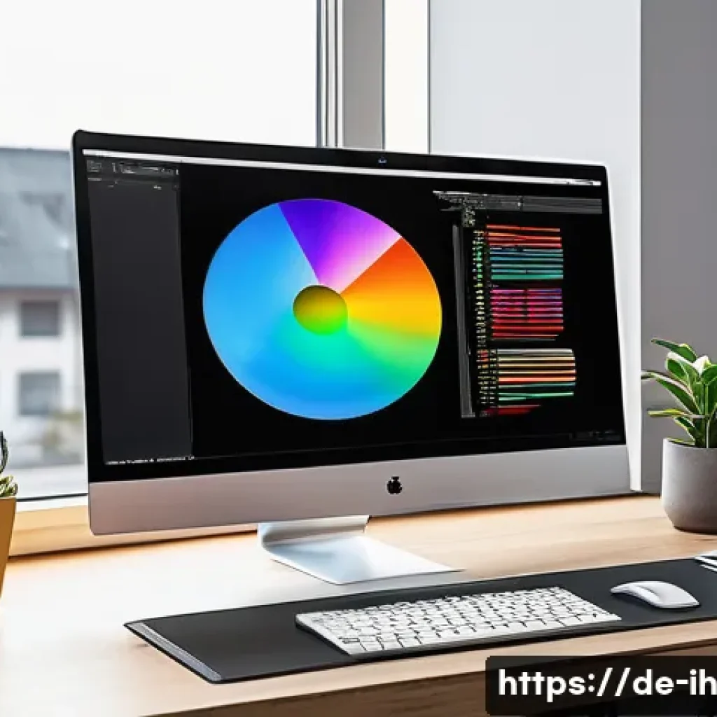 CV2를 사용한 이미지 변환 및 조작하기 - A detailed digital illustration of a modern computer workspace focused on image processing with Open...