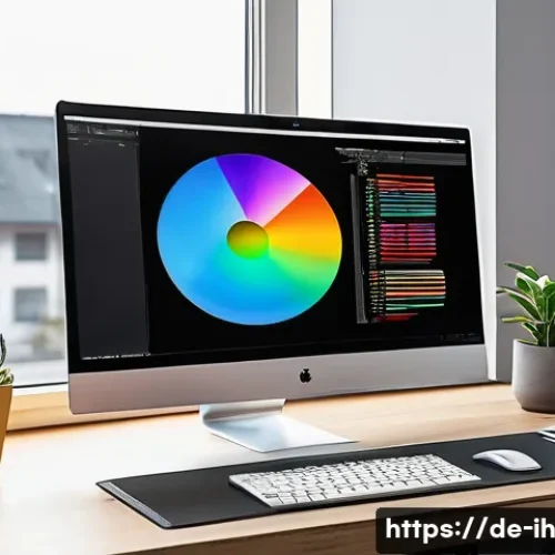 CV2를 사용한 이미지 변환 및 조작하기 - A detailed digital illustration of a modern computer workspace focused on image processing with Open...