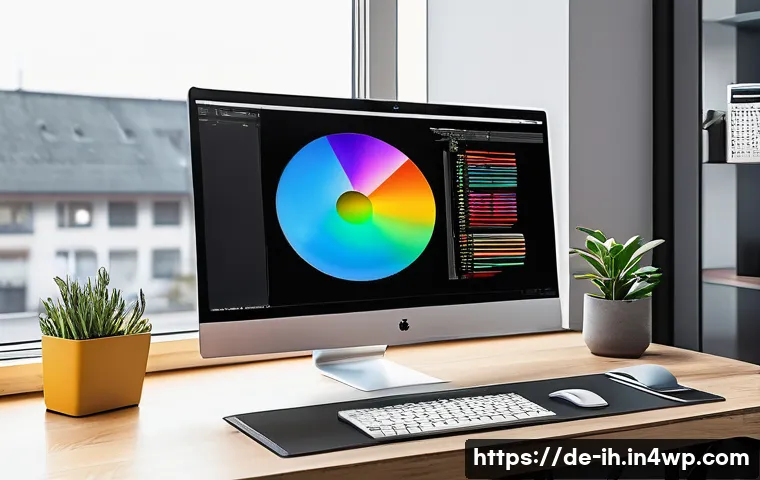 CV2를 사용한 이미지 변환 및 조작하기 - A detailed digital illustration of a modern computer workspace focused on image processing with Open...