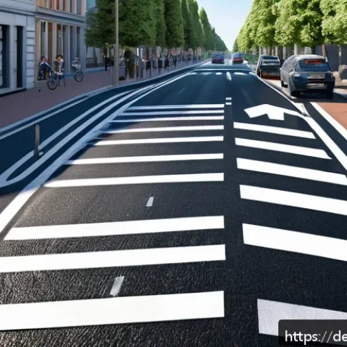 비전 시스템을 위한 최적의 데이터셋 추천 - A highly detailed urban street scene showcasing various vehicles, pedestrians, and traffic signs wit...